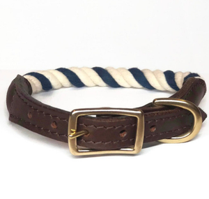 Collar de perro de cuerda y cuero Collar de perro de cuero verde de alta calidad para galgo y Whippet - Product Image 2