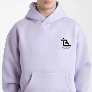 Sudadera clásica extragrande de algodón grueso, estilo streetwear, con logo personalizado para hombre - Product Image 5