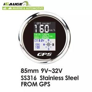 หน้าปัดรถยนต์สีดำขนาด3-1/3 "85มม. สีดำกันน้ำเครื่องวัดทางทะเลรถยนต์ดิจิตอลมัลติฟังก์ชั่น - Product Image 6