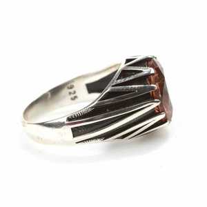 Men's <b>925</b> Sterling <b>Silver</b> <b>Ring</b> <b>with</b> Oval Cut Zultanite Stone Zigzag Design Rhodium Plated for Everyday Wear Fine Jewelry - Product Image 4
