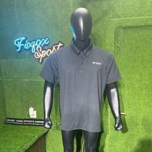 T-shirt polo 100% coton de haute qualité pour hommes, logo de marque personnalisé à manches courtes, polo décontracté à col rabattu pour hommes - Product Image 1