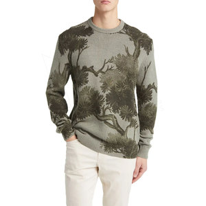 Suéter de punto de cuello redondo de manga larga para hombre de nuevo diseño tejido a mano lana de invierno transpirable - Product Image 1