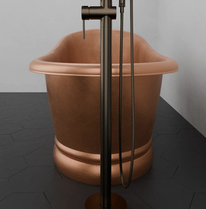 Baignoire ovale autoportante double en cuivre massif pur, style moderne, faite à la main, écologique, pour salle de bain intérieure - Product Image 4