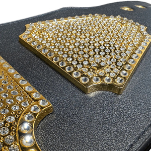 Équipement d'arts martiaux miniature personnalisé en cuir et laiton/zinc, championnat du monde de lutte poids lourd Ronpex International - Product Image 2