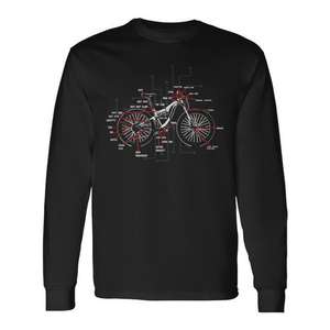 Maillot de cyclisme à manches longues Bike Anatomy, t-shirt promotionnel pour le VTT et les pièces de vélo - Product Image 1