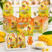 YoloDuck Nouveauté Bonbons Durs en Forme de Canard 3D 16g Saveur Mangue Sucette Éclatante Vente en Gros Bonbons Chinois Personnalisés