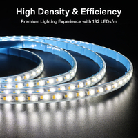 Bande lumineuse LED sans fil haute tension en PVC, Plug&Play, 220V, 2835, 240 LED/m, 16W/m, 1800lm, IP65, découpe à 50mm, dimmable, garantie 2 ans