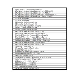 Juego de Instrumentos para Cirugía Mayor, Uso ORL, 108 Piezas, Completo, Alta Calidad, Certificado CE ISO13485, 5 Años de Garantía, Envío a Todo el Mundo - Product Image 2