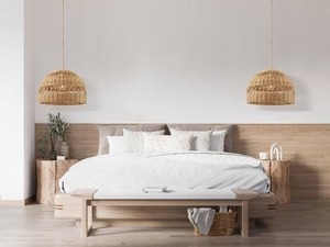 Luminaire suspendu rayonnant en rotin tissé à la main éclairage Boho pour salle à manger chambre cuisine ou espaces de vie décor - Product Image 2