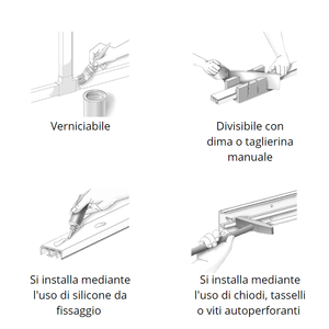 2 metri bianco PVC porta-cavo canale rigido autoestinguente 60x17mm per condotti di cablaggio - Product Image 4