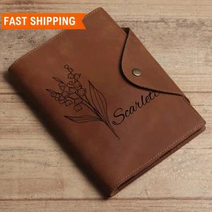 Diario de bienestar personalizado para mujer con nombre de flor de nacimiento, oración de gratitud, artesanías de cuero elegantes para regalo de cumpleaños - Product Image 6