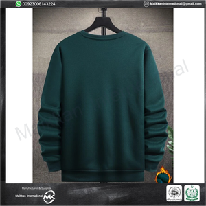 Sweat-shirt à col rond à manches longues pour hommes, poids lourd, impression de logo personnalisé, nouveau design, polyester/coton à bas prix pour l'automne - Product Image 2