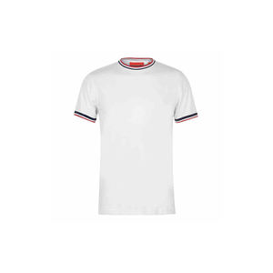 Offre Spéciale hommes été formel soie T-Shirt 100% coton couleur unie sans couture à manches courtes respirant sport course T-Shirts - Product Image 4