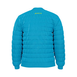 Veste matelassée OEM à col montant pour hommes, style bombardier, à blocs de couleurs, pour l'hiver, vêtements d'extérieur matelassés, manches contrastées, logo à l'avant - Product Image 2