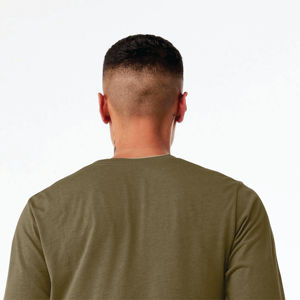 เสื้อยืดแขนยาวสีเขียวมะกอกสำหรับทั้งชายและหญิง-52% ผ้าฝ้ายผสมและพันรอบวงแหวน-โพลีเอสเตอร์48% ขนาด4.2ออนซ์ - Product Image 6