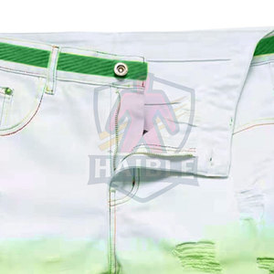 กางเกงยีนส์ขาสั้นผู้ชายคุณภาพสูง ผ้าฝ้ายถัก 100% ระบายอากาศได้ดี เหมาะสำหรับการฝึกซ้อม ใช้งานกลางแจ้ง สวมใส่สบาย ขายดี - Product Image 3