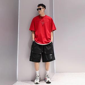 Compre al por mayor Diseño en relieve 3D personalizado Impresión suelta Manga corta 300 gramos Estilo ajustado 100% algodón Fitness Camiseta para hombres - Product Image 4