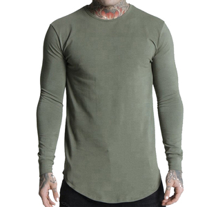 OEM/ODM Camiseta personalizada Logotipo de impresión Camiseta para hombre Camiseta de manga larga de algodón 100% de peso pesado de gran tamaño Ropa de moda - Product Image 5