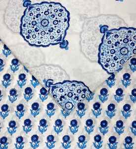 Tissu en coton imprimé à la main, 60x60, tissu de course, imprimé traditionnel de Jaipur, tissu en coton - Product Image 3