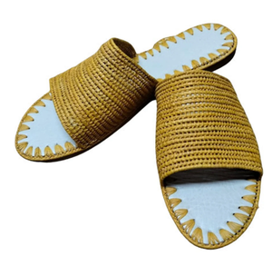 Zapatos de rafia marroquí, zapatillas de rafia, regalo de cumpleaños, zapatillas de rafia tradicionales, babuches de rafia, sandalias de rafia hechas a mano - Product Image 4