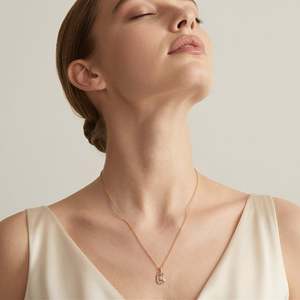 Collier pendentif Jeulia en acier inoxydable plaqué or avec quartz naturel transparent en forme d'étoile - Product Image 6