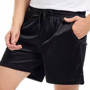Pantalones cortos de entrenamiento para hombre 100% algodón orgánico de calidad superior Casual Running Gym Shorts con cordón de cintura media precio barato - Product Image 5