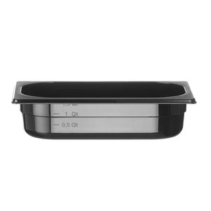 Contenitore Gastronorm 1/4 HENDI Profi Line GN 1/4 per Conservazione Alimenti 1,8L Nero 265x162x65mm - Product Image 1