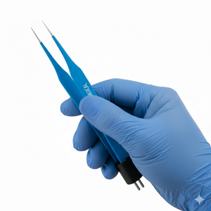 <strong>Bipolar</strong> <strong>Electrosurgical</strong> <strong>Forceps</strong> Blue Nylon Coated Reusable Non-Stick Diathermy <strong>Forceps</strong> for Surgery - Product Image 2