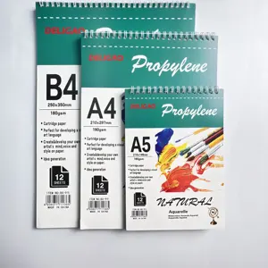 DELIGAO impressão personalizada capa dura A5 A4 B4 espiral proteção ambiental papel sketchbook atacado