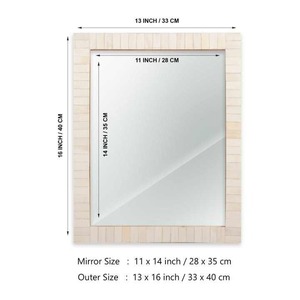 Luxueux décor mural de chambre à coucher moderne fabriqué à la main 100% cadre de miroir en incrustation d'os en bois naturel bonne qualité pour un usage domestique personnalisé - Product Image 4