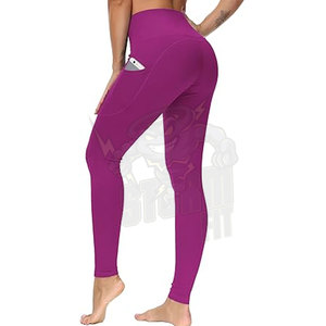 Pantalon de yoga taille haute pour femmes 7/8 longueur Leggings Leggings doublés en polaire avec poches pour femmes hiver chaud thermique - Product Image 3