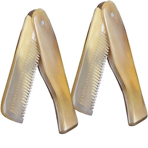 หวีเขาควายธรรมชาติทำมือพับได้คุณภาพสูงหวีเหาทำจากเลเซอร์ทำจากเขาควายแท้ - Product Image 3