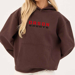 Nouvel Arrivage Sweat à Capuche Oversize 100% Coton pour Femme, Style Streetwear, Tissu Épais, Manches Longues, Épaules Tombantes, Impression Frontale, Automne - Product Image 6