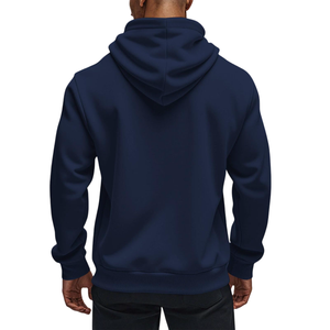 Sudadera con capucha de corte regular para hombre, sudaderas con capucha de mezcla de algodón básicas de manga larga transpirables con logotipo personalizado para hombre - Product Image 2