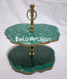 Soporte para Pastel de Resina Hecho a Mano, Ecológico, No Tóxico, con Acabado Brillante, para Bodas, Cumpleaños, Fiestas y Buffets de Postres - Product Image 5