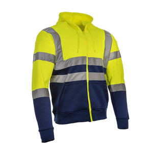 เสื้อฮู้ดดี้นิรภัยสีเขียวสะท้อนแสง Hi Vis Green Plover พร้อมไฟ LED กันน้ำ กันยับ ระบายอากาศ กันลม ผลิตจากโพลีเอสเตอร์ สำหรับทุกเพศ สามารถปรับแต่งได้ - Product Image 1
