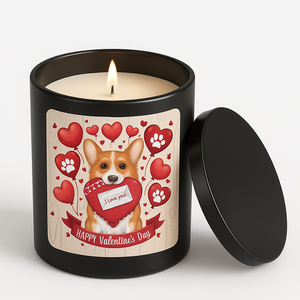 Bougies personnalisées pour la Saint-Valentin Bougies en pot de 7oz Bougies parfumées à la cire de soja au design romantique pour décoration de mariage et de maison, cadeau de Noël - Product Image 4