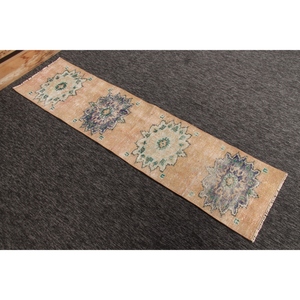 พรมขนาด 1.5x6.1 ฟุต, พรมตุรกีวินเทจขนาดเล็ก, พรมสีเบจ - Product Image 4