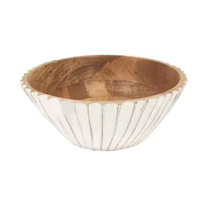 ชามเสิร์ฟทำจากไม้อุปกรณ์เครื่องครัวดีไซน์ใหม่ราคาถูกชามซุปผลไม้ข้าวโดยงานฝีมือเสี้ยว - Product Image 2