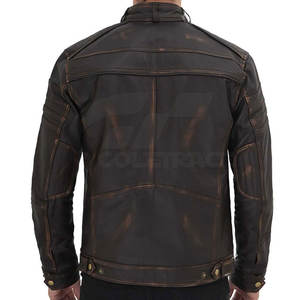 Chaqueta de Cuero de Vaca 2026 para Hombre, Cuello Alto, Uso Exterior, Ecológica, Transpirable, con Logo Frontal, Precio Mayorista - Product Image 3