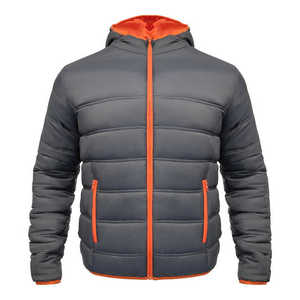 Veste d'hiver matelassée en nylon pour homme avec logo personnalisé, veste chaude d'extérieur en duvet de canard, style décontracté, livraison DDP - Product Image 1