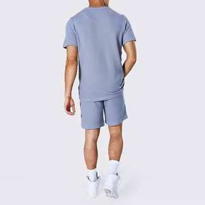 Vêtements de sport de jogging en polyester personnalisés en gros pour l'été, ensemble de survêtement et short 2 pièces pour hommes, t-shirt - Product Image 2