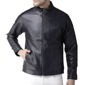 Chaqueta de cuero genuino marrón de inspiración vintage, chaqueta de cuero corta con cremallera para hombre, chaqueta de cuero larga con cinturón para hombre - Product Image 1