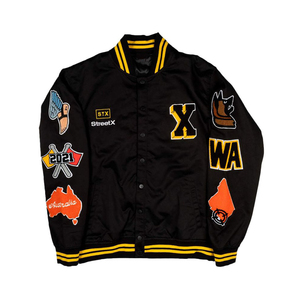 Leather Sleeve <b>Baseball</b> Letterman Varsity <b>Jacket</b> Custom Chenille Embroidery <b>for</b> <b>Men</b> Stand Casual Woven Winter <b>Jackets</b> - Product Image 1