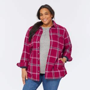 Camisa de franela relajada para mujer, suave y cómoda, perfecta para ropa informal y capas en otoño e invierno - Product Image 2