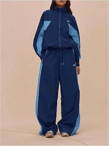 <b>Women</b> Casual Color Block Woven Thin Windbreaker <b>Jacket</b> Zip-Up Hooded <b>Lightweight</b> Outdoor Sports Coat Front Custom Logo - Product Image 4