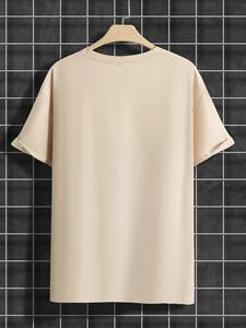 T-shirts ordinaires pour hommes avec logo personnalisé OEM vente de gros coton col en O t-shirts coupe ajustée à séchage rapide pour hommes - Product Image 2