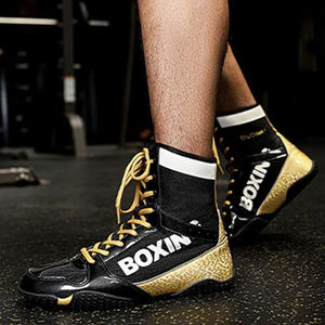 รองเท้าชกมวยหนังแท้คุณภาพพรีเมี่ยมสำหรับ MS-BS-17ทุกเพศน้ำหนักเบาระบายอากาศได้ - Product Image 4