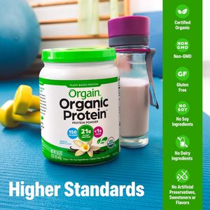 Proteína Vegana Orgánica en Polvo Orgain, Vainilla - 21 g de Proteína Vegetal 1.02 lb - Product Image 3