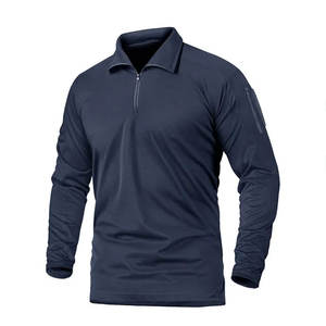 Camisas de Manga Larga para Hombre, Diseño Nuevo 2023, Logotipo Personalizado, Color Sólido, 220 Gramos, Poliéster/Algodón, Antiencogimiento, Transpirable, Venta al por Mayor - Product Image 1